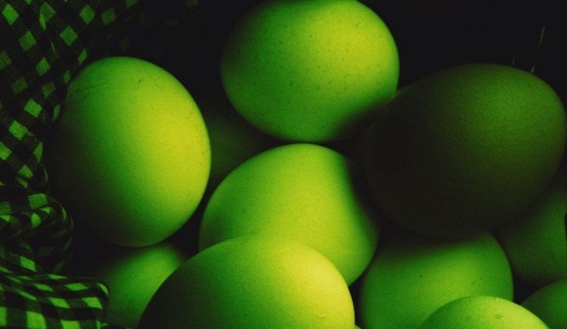 Zelená velikonoční vajíčka 