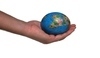 Model zeměkoule v dlani 