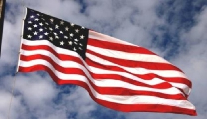 Vlající vlajka USA