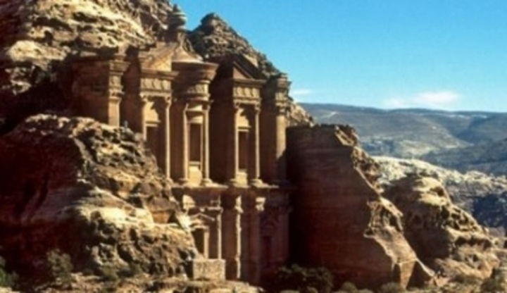 Archeologické naleziště Petra  v Jordánsku 
