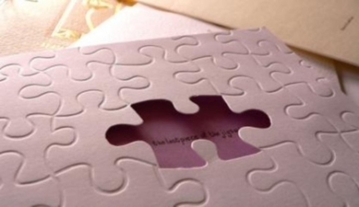 Svatební oznámení jako puzzle 