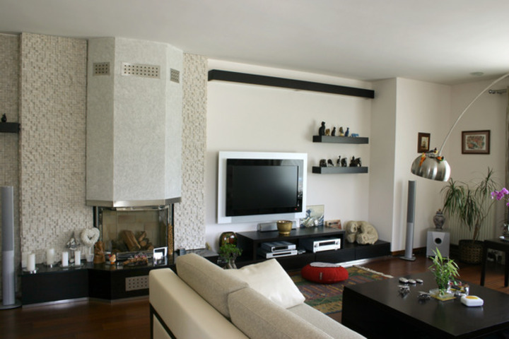 Vybavený obývací pokoj