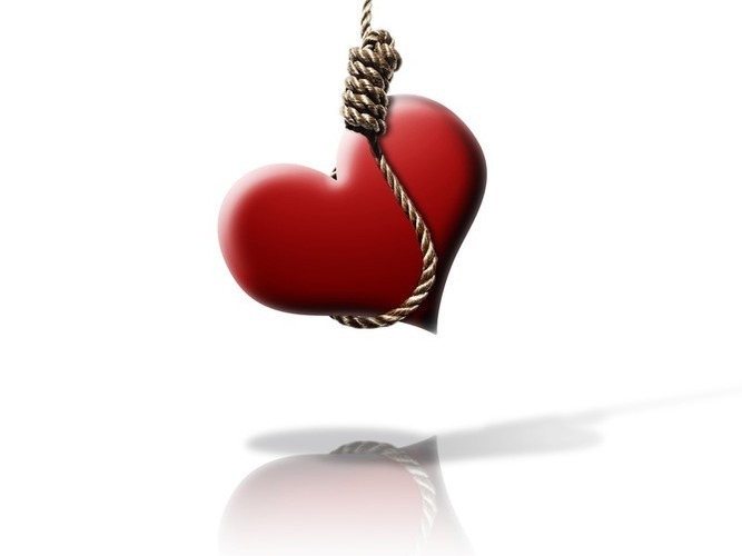 Srdce uvázané na provazu 